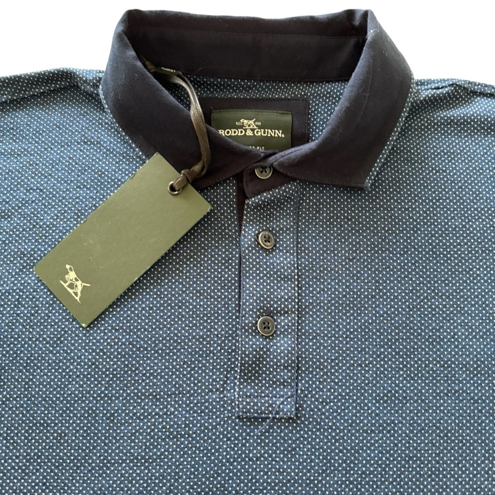 Rodd & Gunn Stanley Men's 3XL NWT Blue Cotton Blend Polo Shirt Sports Fit Polo